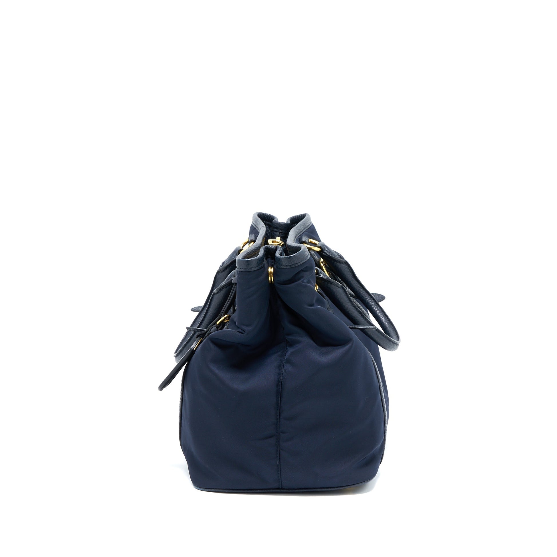 Prada Tessuto Tote Purse Nylon Dark Blue