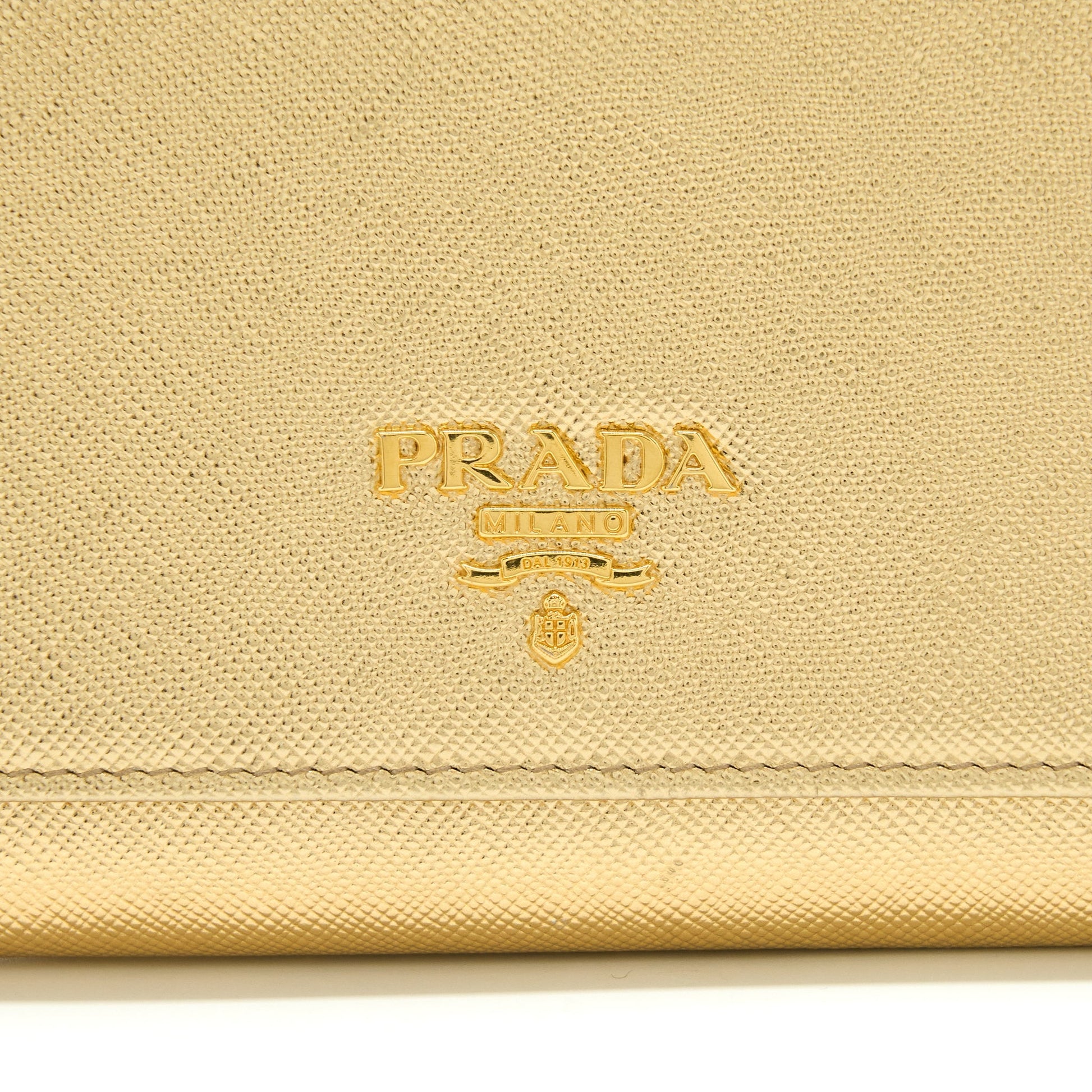 Prada Mini Wallet On Chain Gold