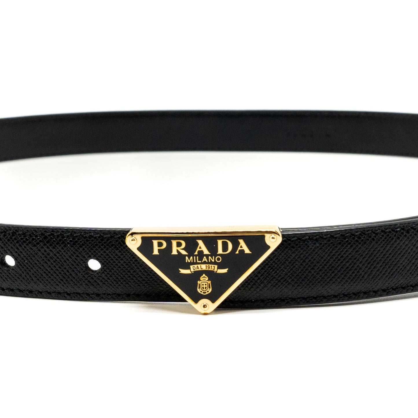 Prada Size 80 Belt Saffiano Calfskin Black