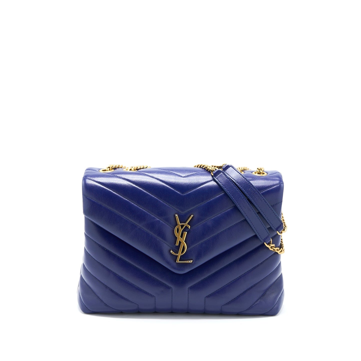 Saint Laurent/ Medium Loulou Mini Purse Calfskin Blue