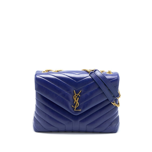 Saint Laurent/ Medium Loulou Mini Purse Calfskin Blue