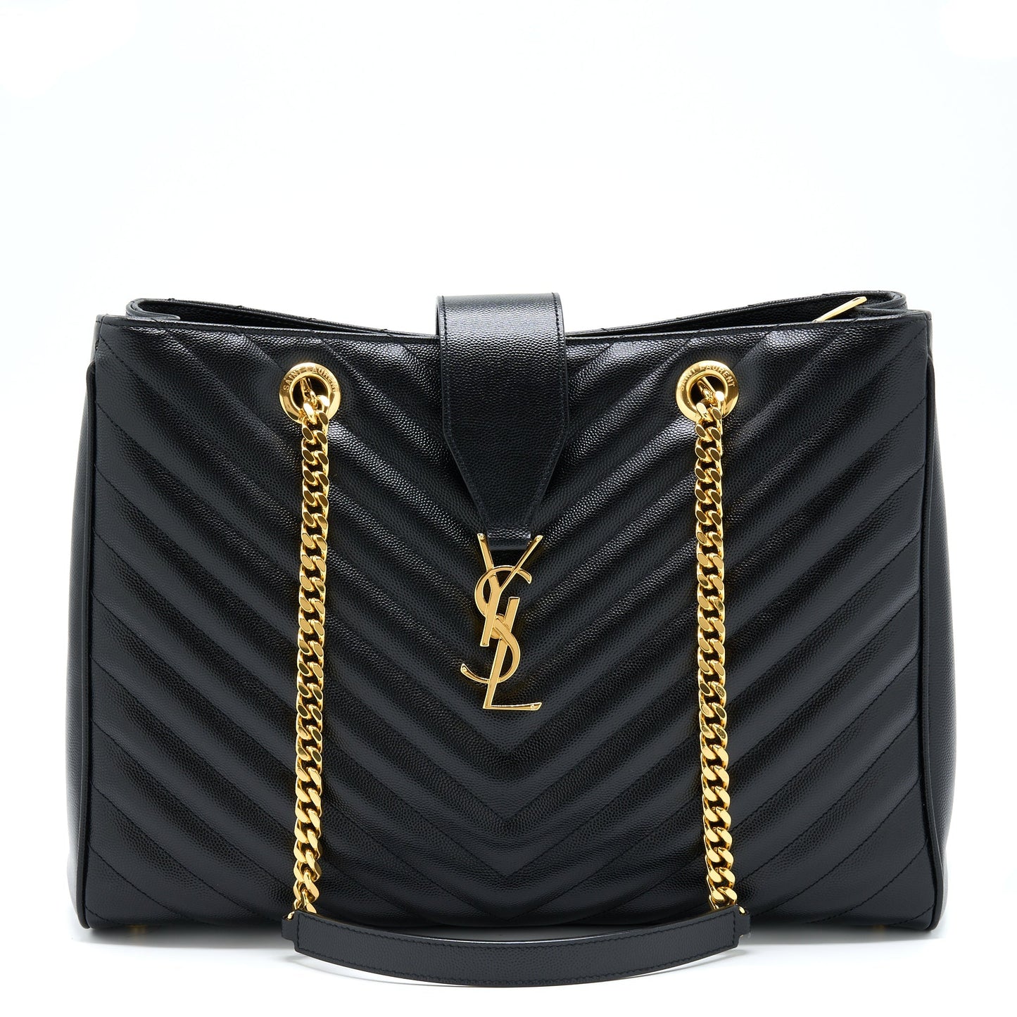 Saint Laurent/ Chevron Tote Purse Black