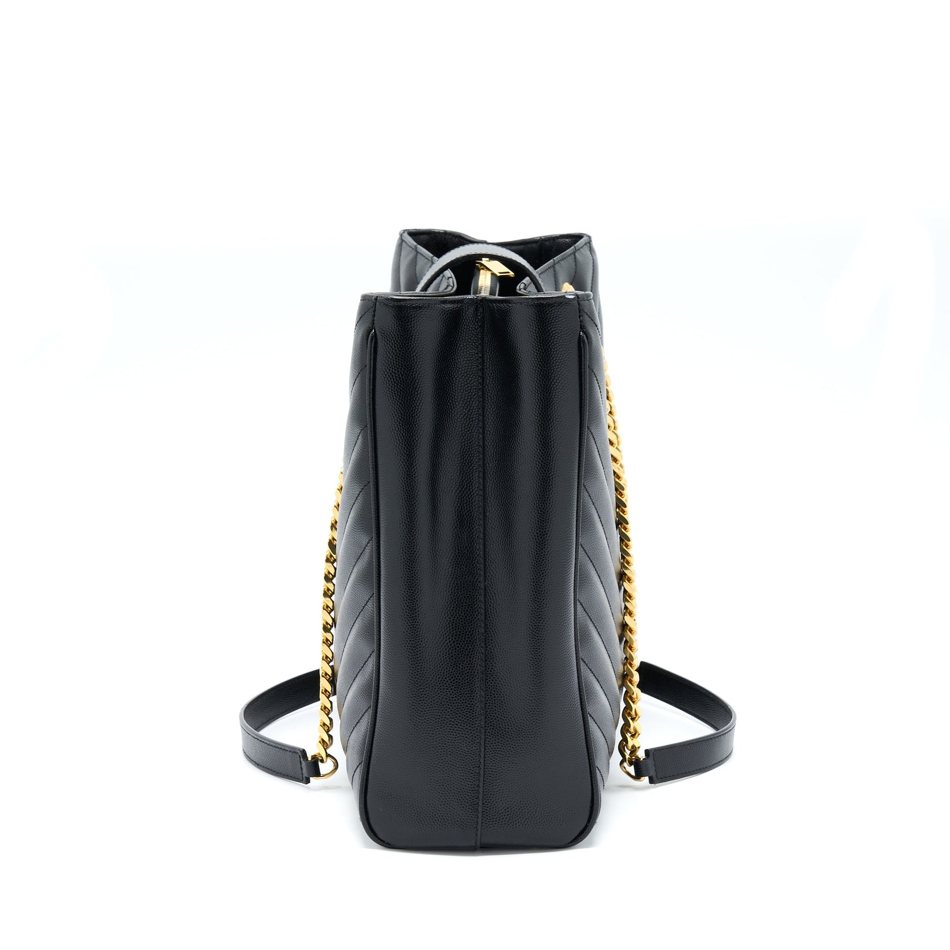 Saint Laurent/ Chevron Tote Purse Black