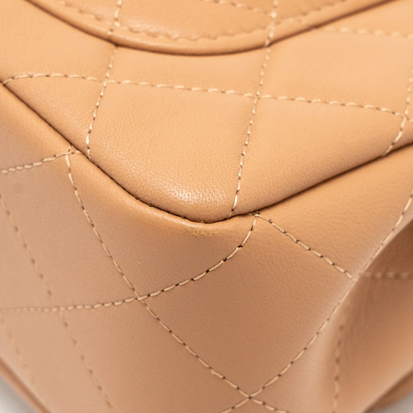 Chanel Mini Rectangular Flap Bag Lambskin Beige L (Microchip)