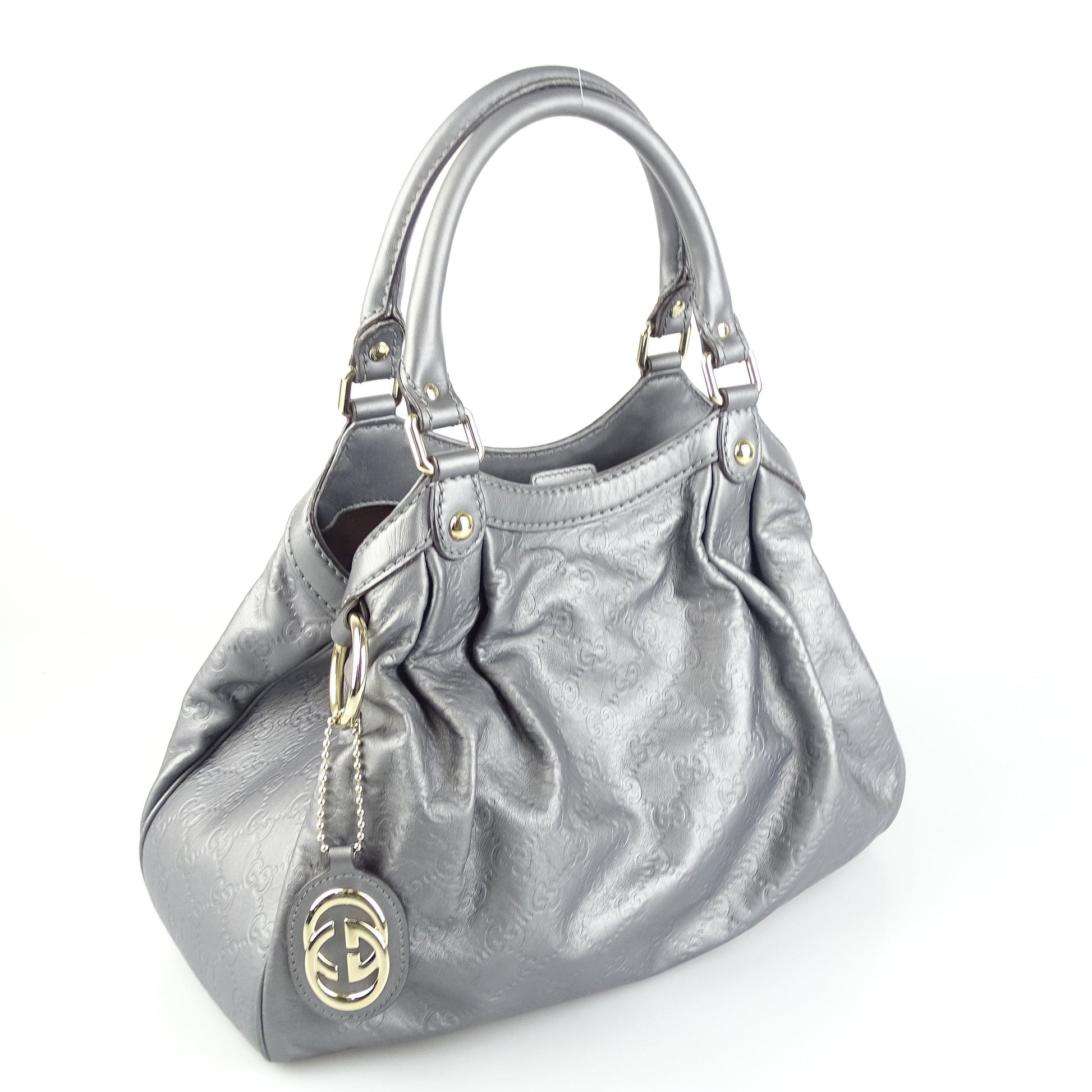 Gucci Guccissima Grey Leather Tote