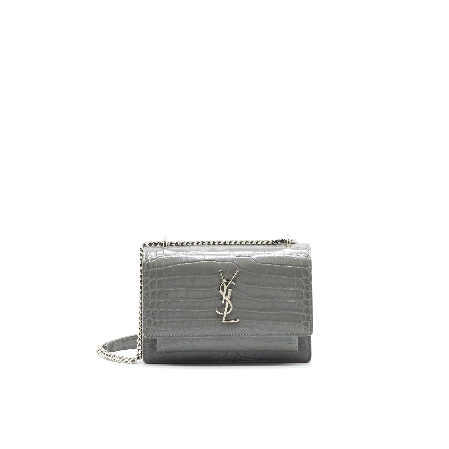 Saint Laurent Mini Sunset Mini Purse Grey