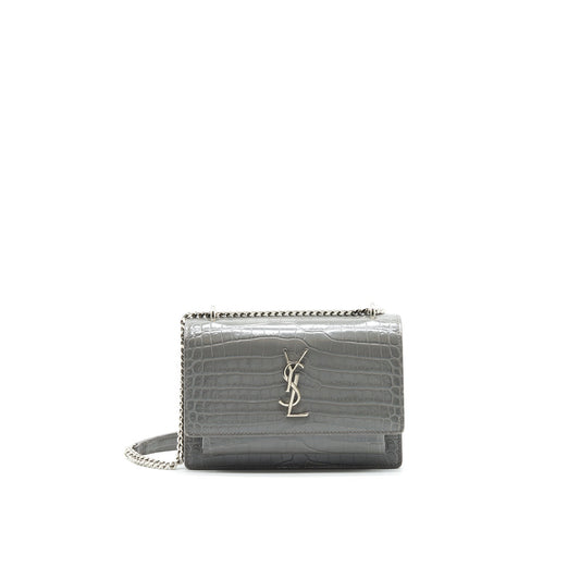 Saint Laurent Mini Sunset Mini Purse Grey