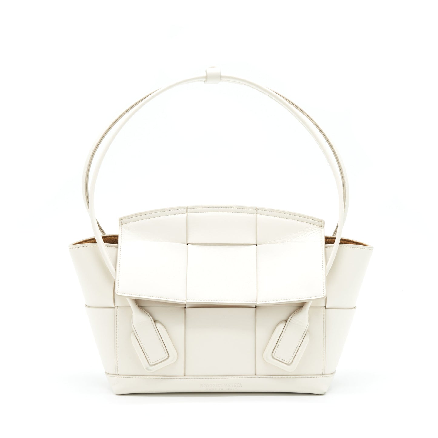 Bottega Veneta Arco Purse Calfskin White