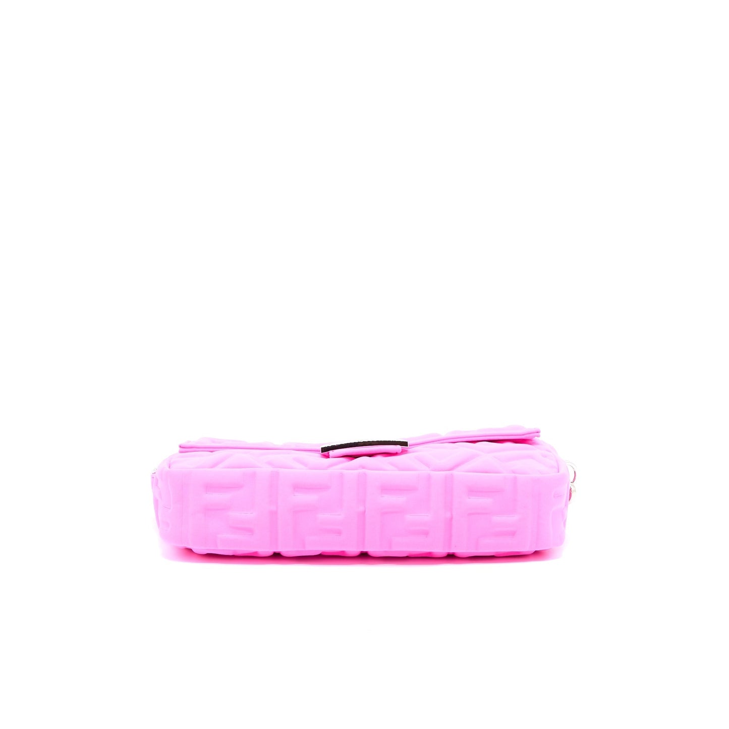Fendi Baguette Purse Lycra Embossed Bright Pink