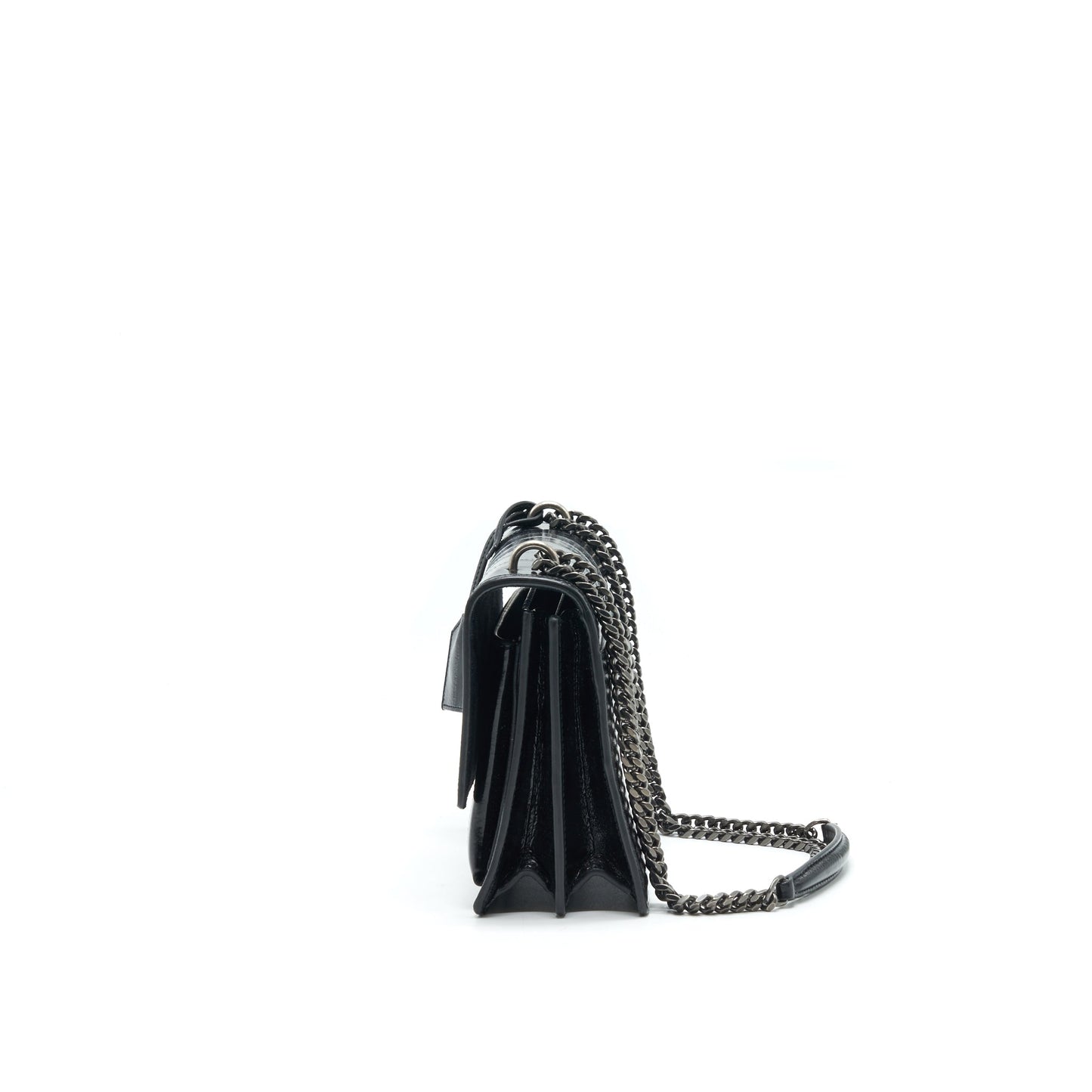 SAINT LAURENT SUNSET Mini Purse BLACK
