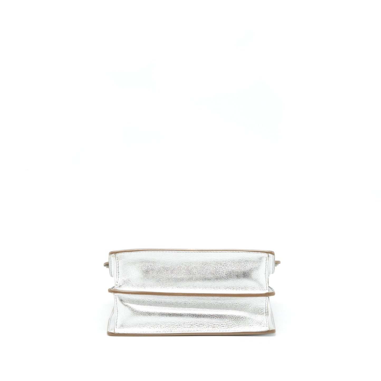 Fendi Kan I Purse Metallic Sliver/Multicolor With Gold And Silver Hardware