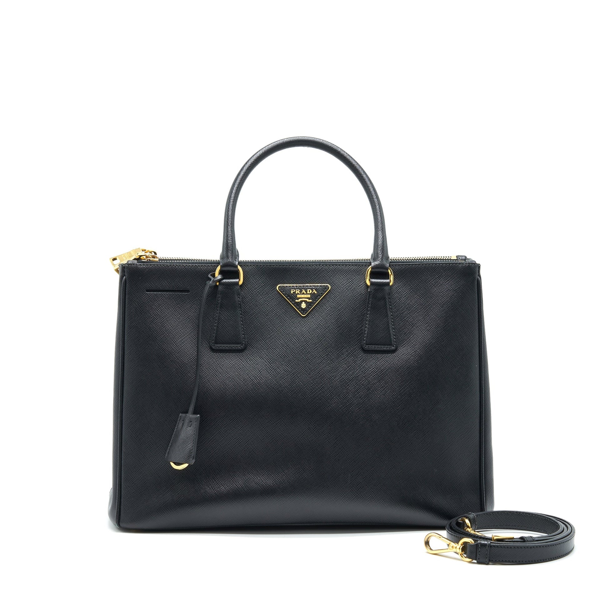 Prada Saffiano Tote Purse Black