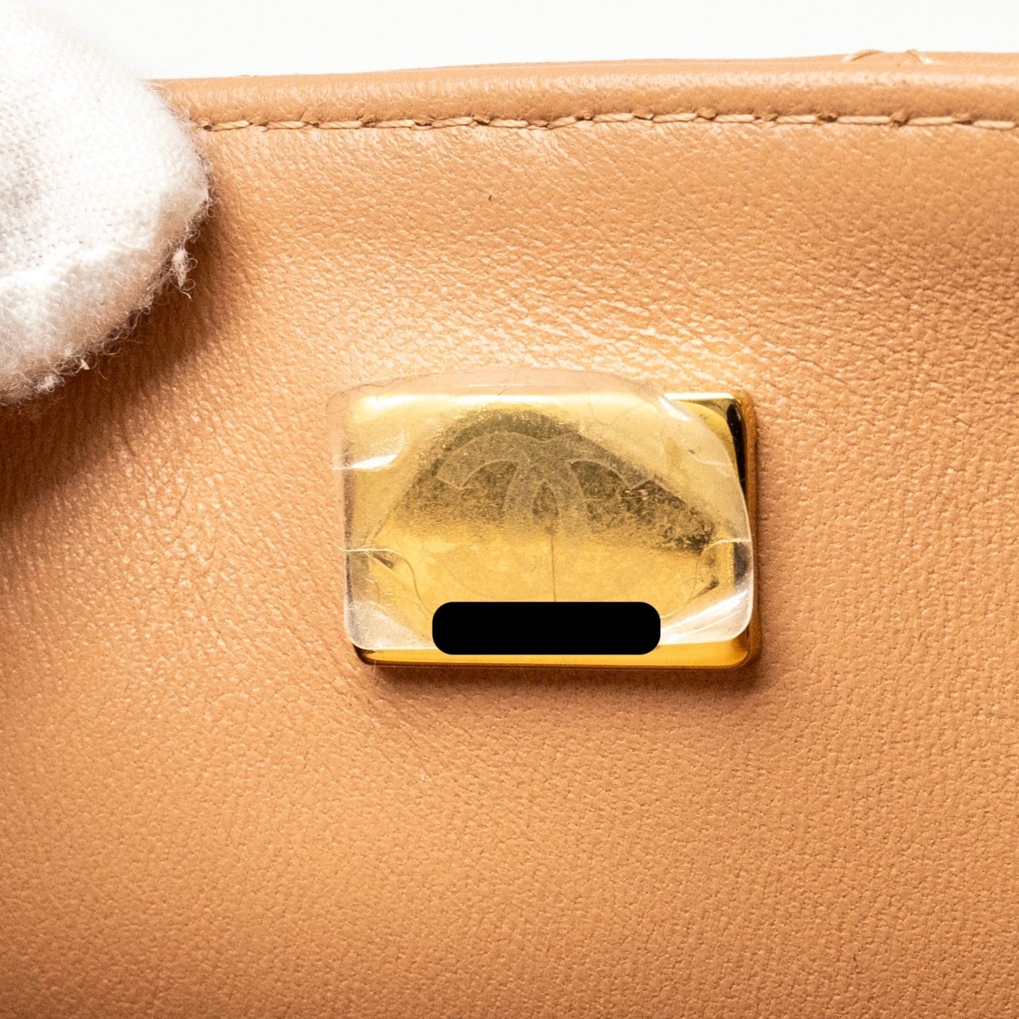 Chanel Mini Rectangular Flap Bag Lambskin Beige L (Microchip)