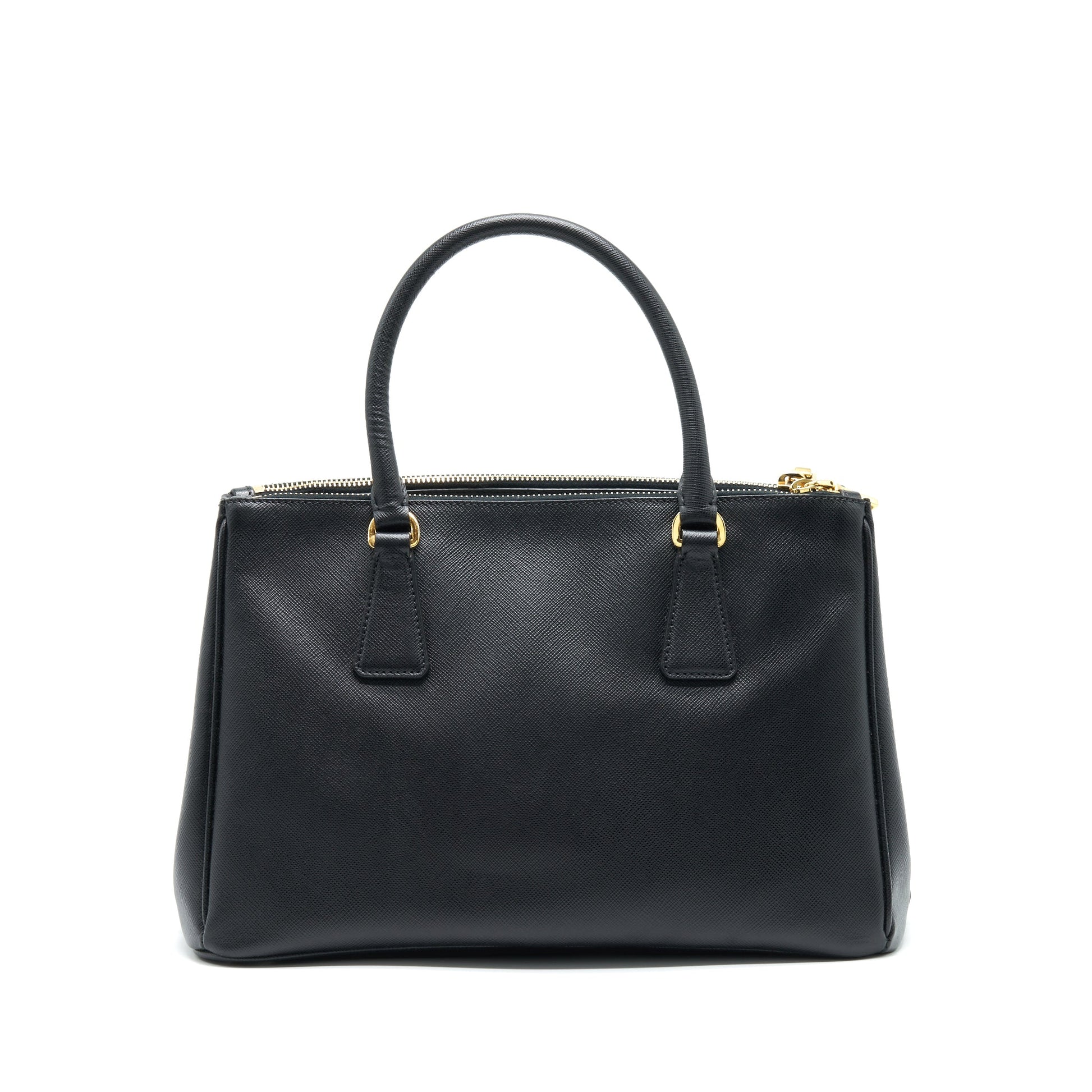 Prada Small Saffiano Leather Tote Purse Black