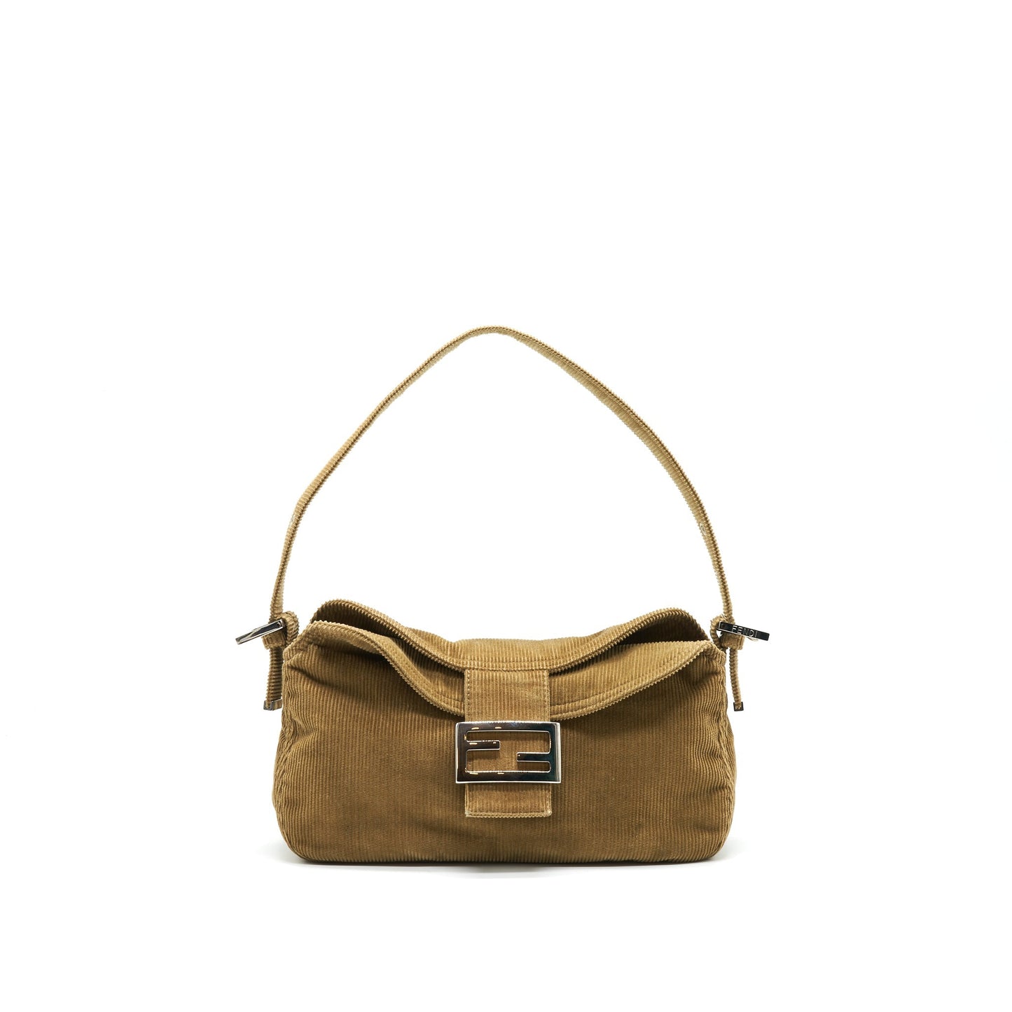 Fendi   Nylon Baguette Purse Light Brown