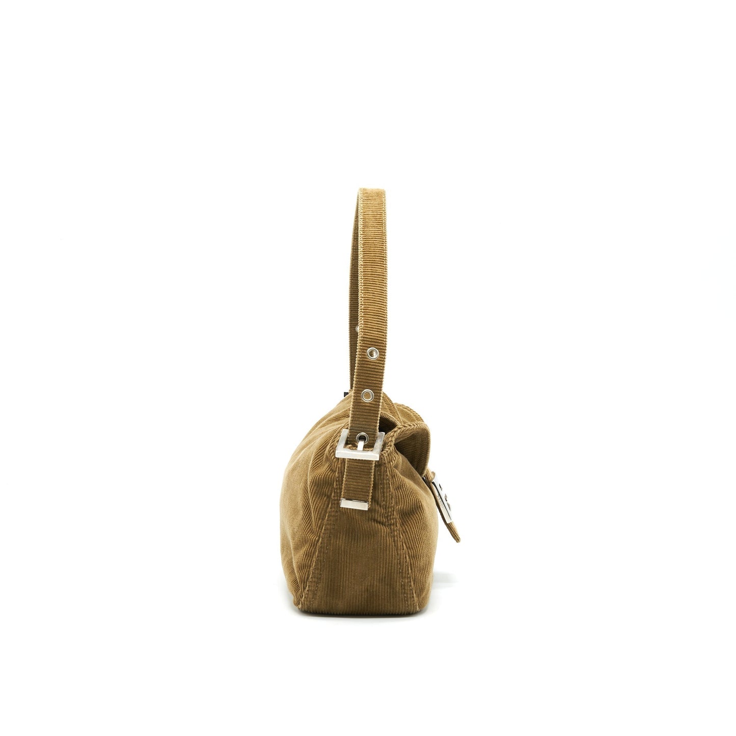 Fendi Vintage Nylon Baguette Purse Light Brown