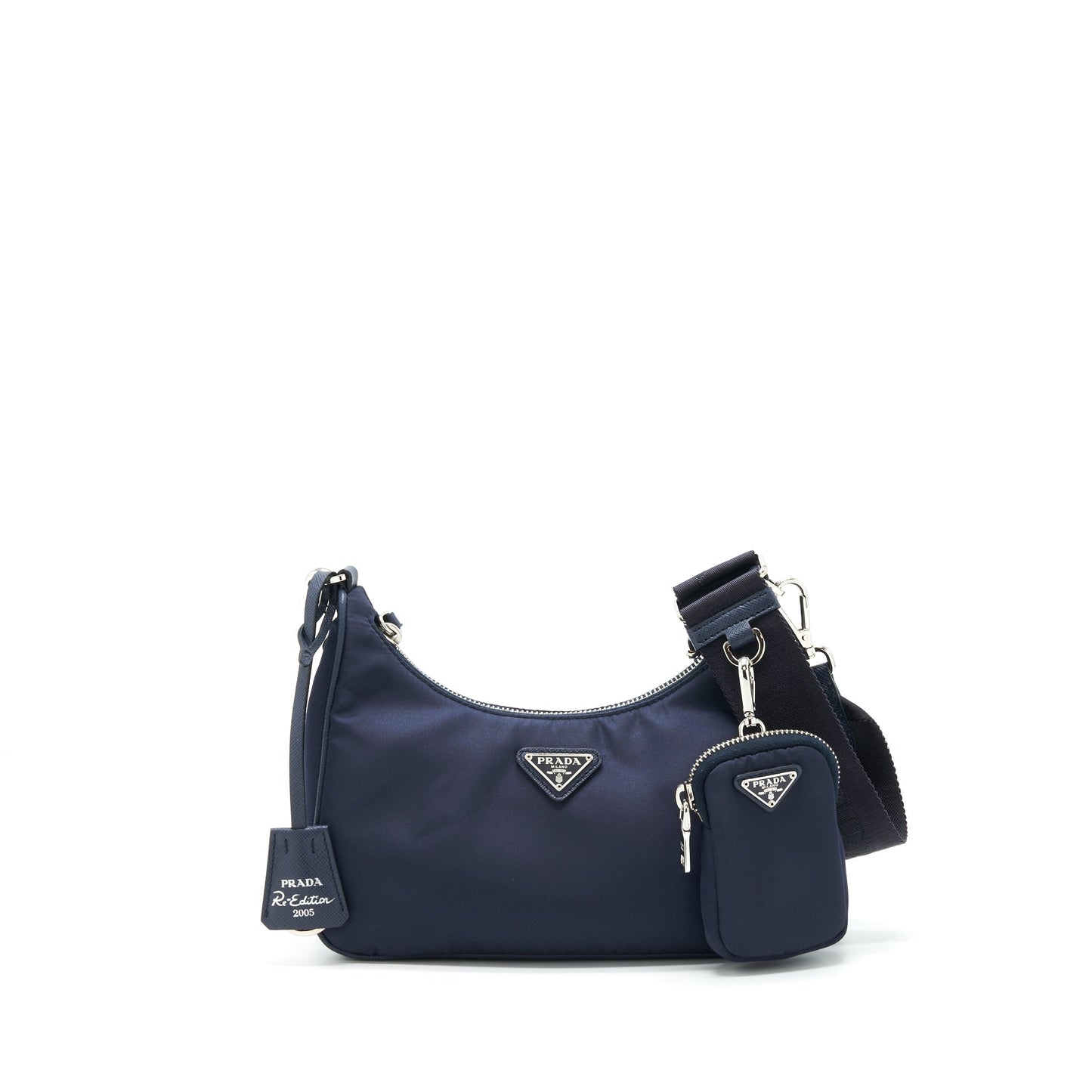 Prada 2005 Re-edition Nylon Mini Purse Indigo Blue