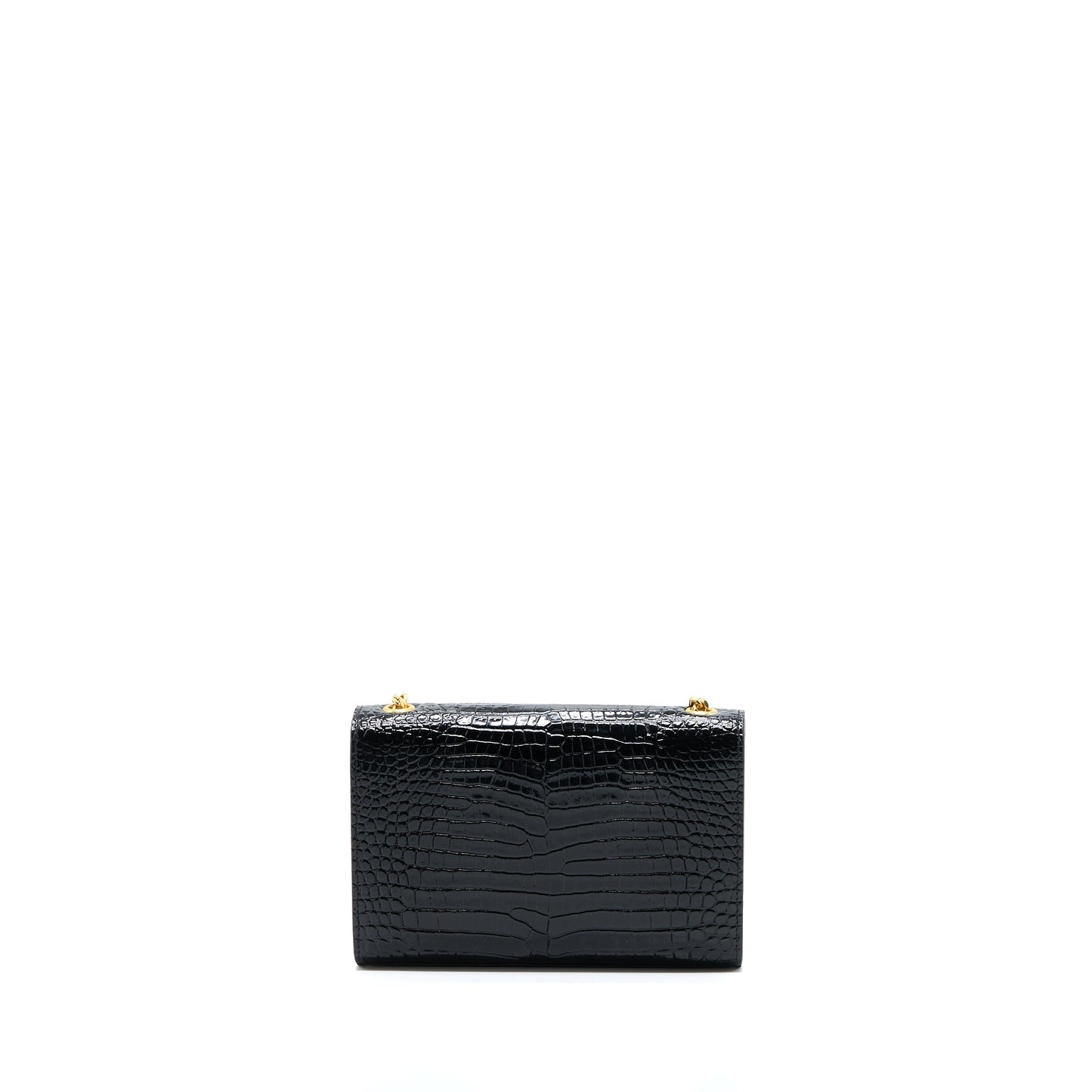 Saint Laurent Kate Purse Crocodile-Embossed Calfskin Black