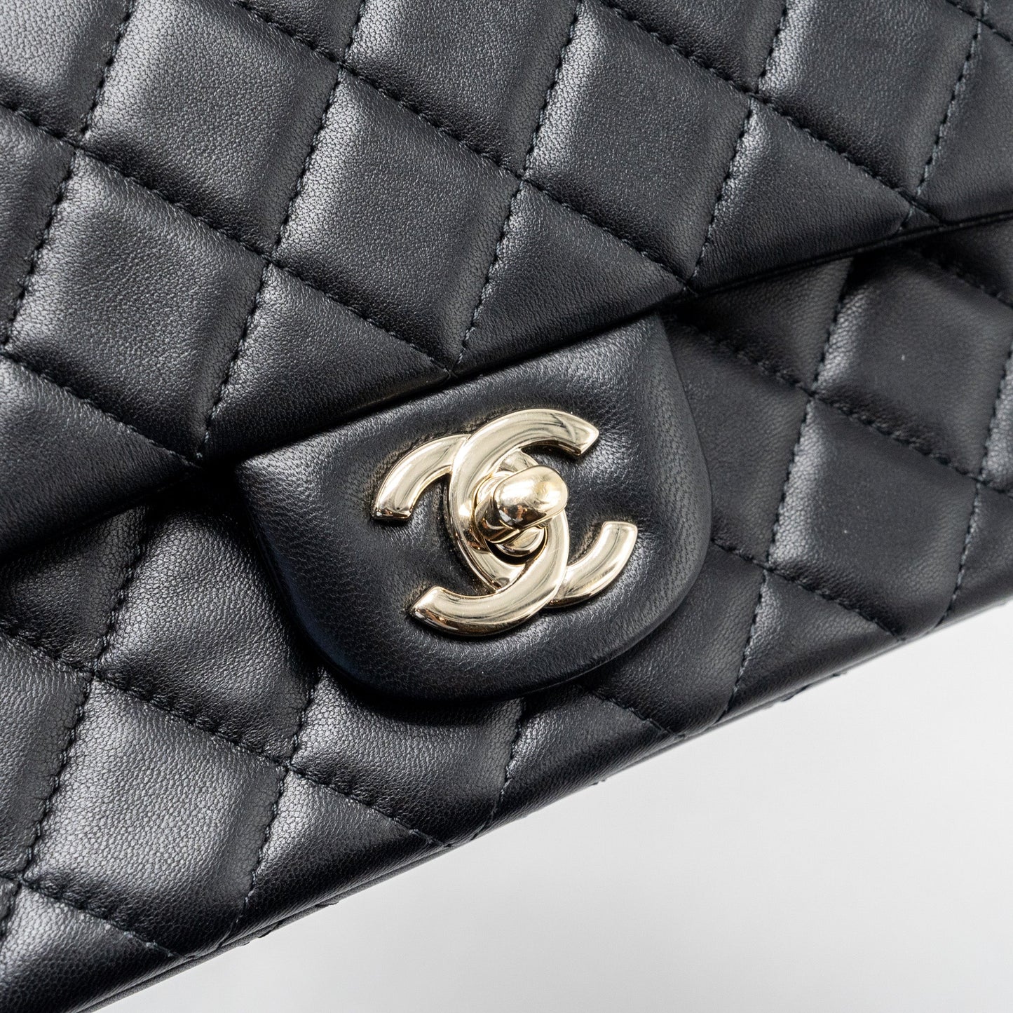 Chanel Mini Rectangular Flap Bag Lambskin Black L