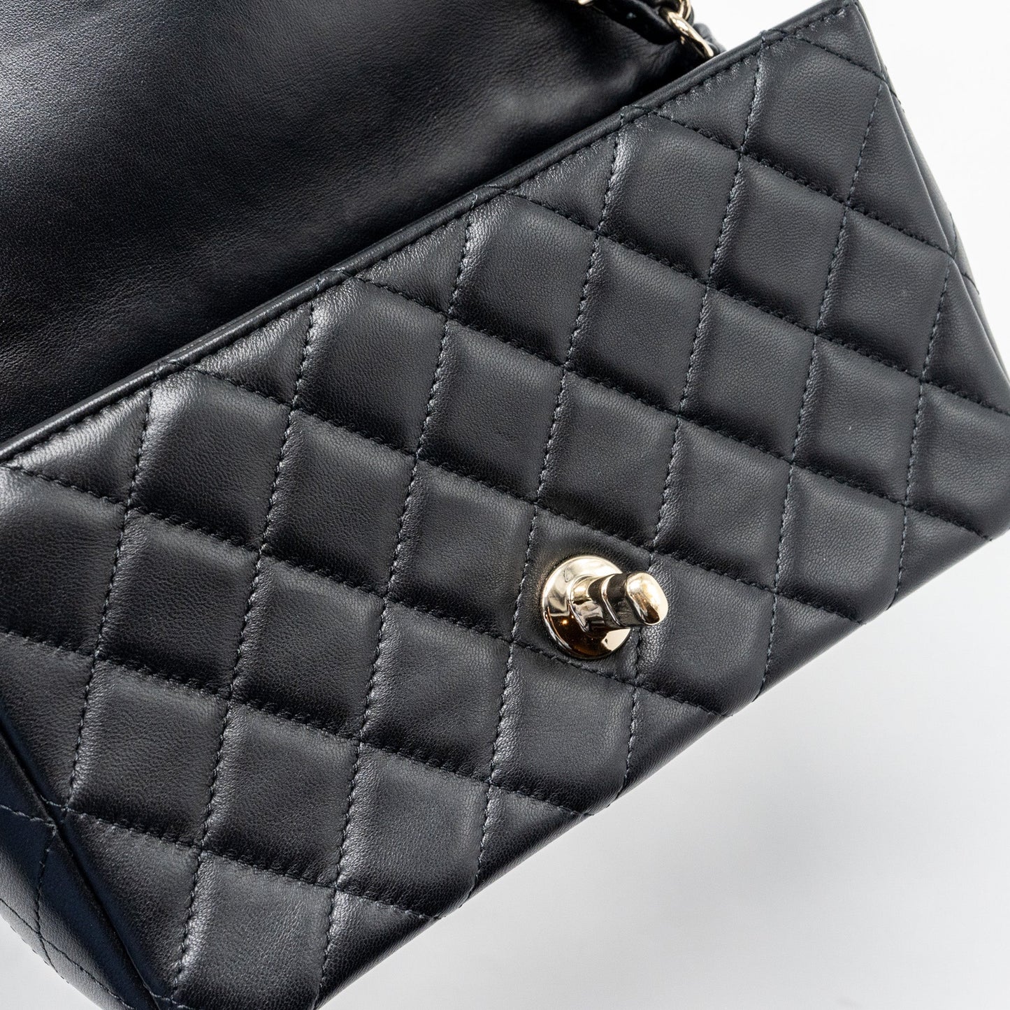 Chanel Mini Rectangular Flap Bag Lambskin Black L