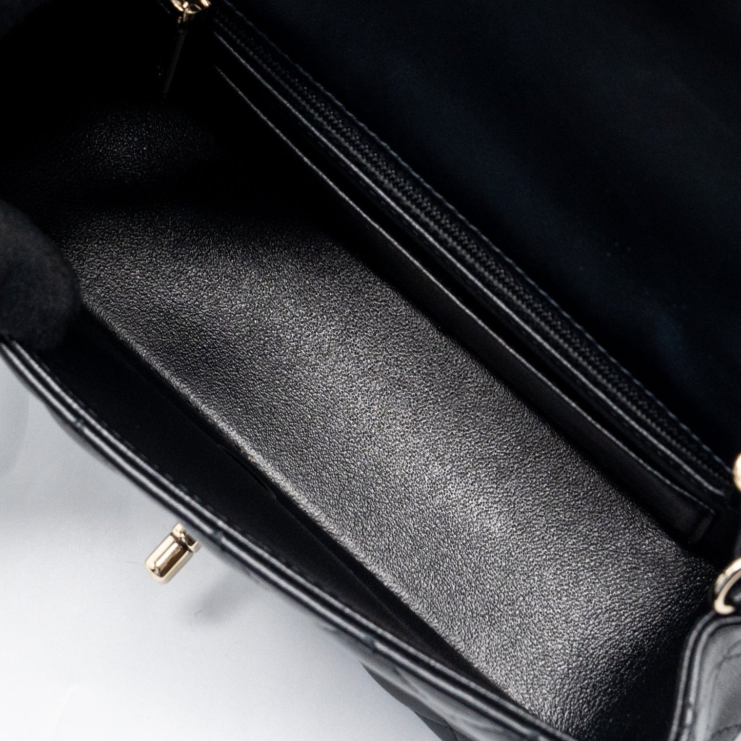 Chanel Mini Rectangular Flap Bag Lambskin Black L