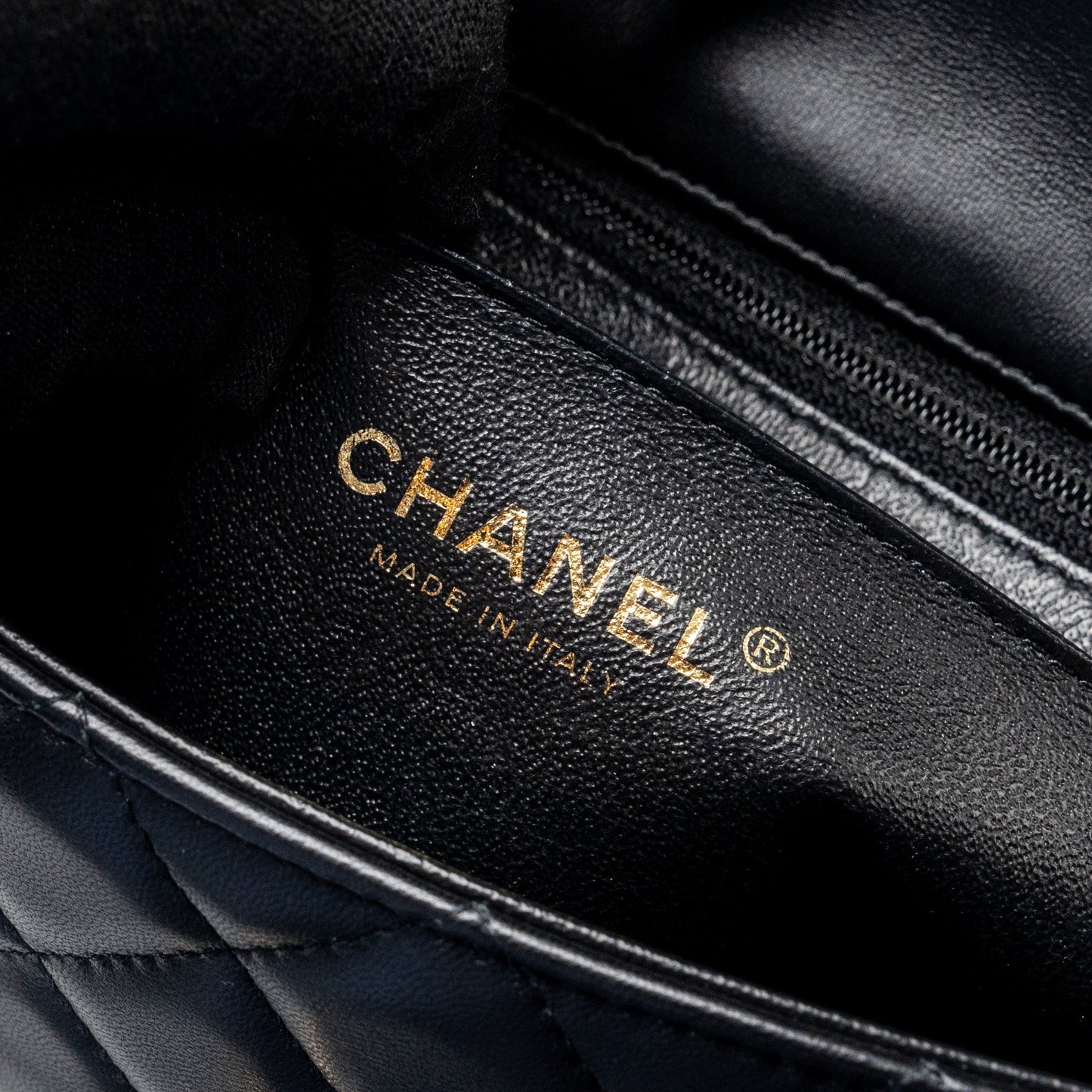 Chanel Mini Rectangular Flap Bag Lambskin Black L