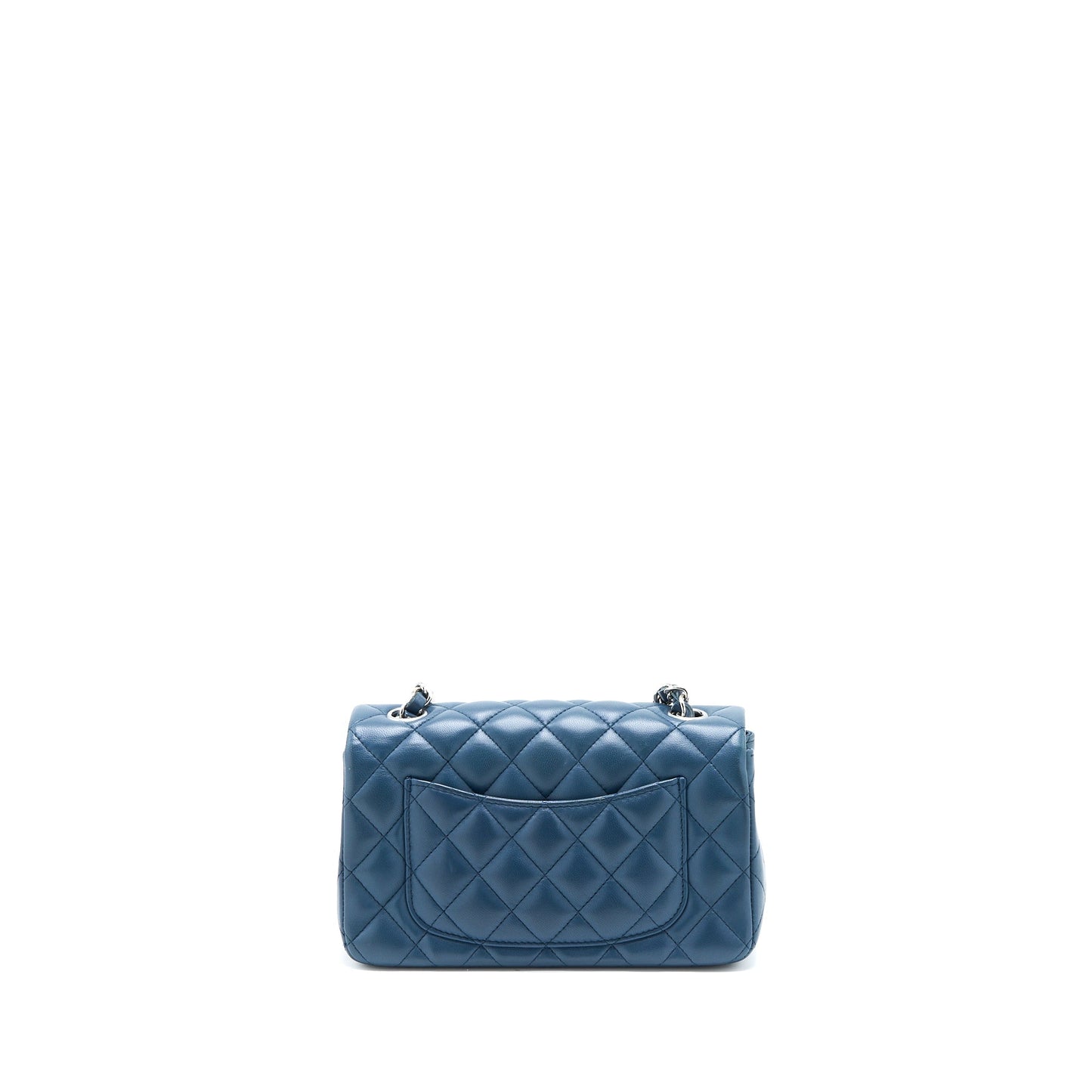 Chanel Mini Rectangular Flap Bag Lambskin Blue