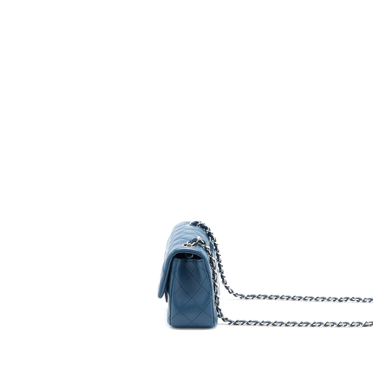 Chanel Mini Rectangular Flap Bag Lambskin Blue