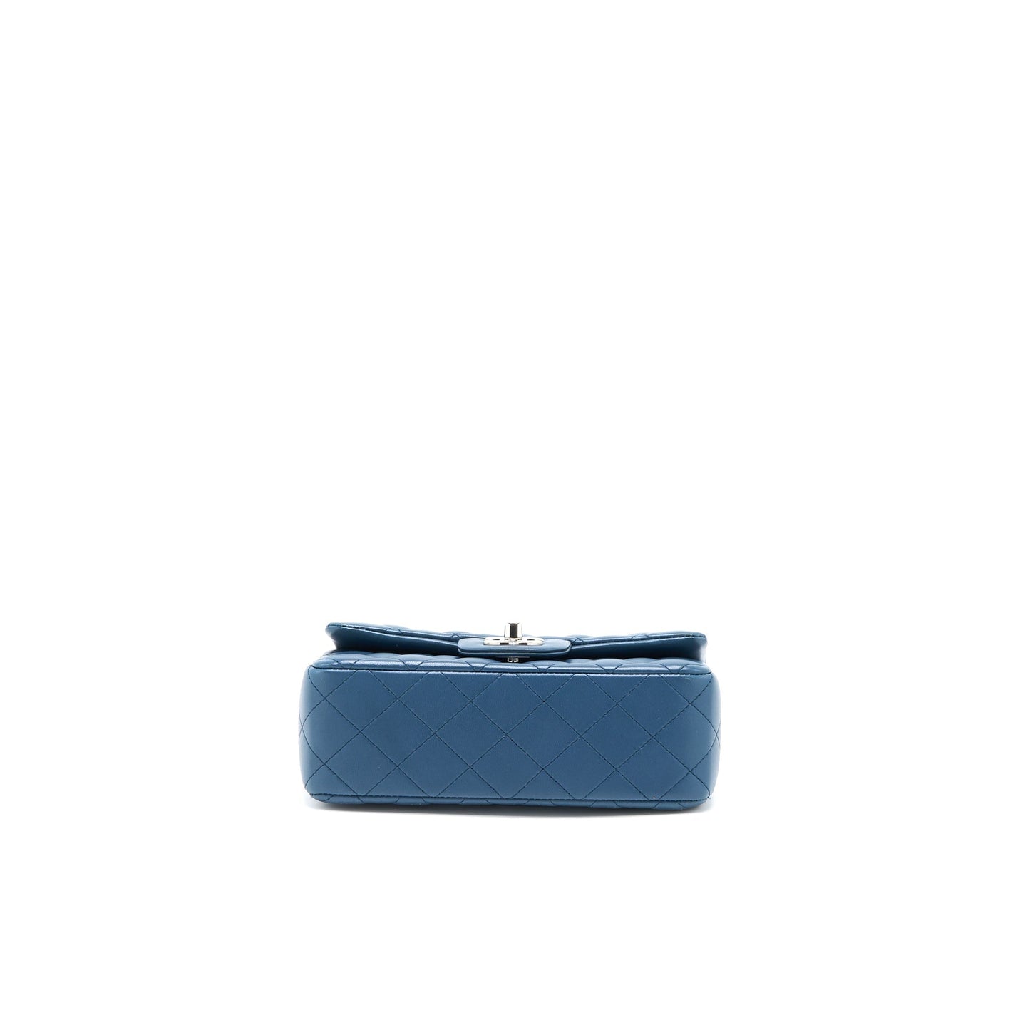 Chanel Mini Rectangular Flap Bag Lambskin Blue