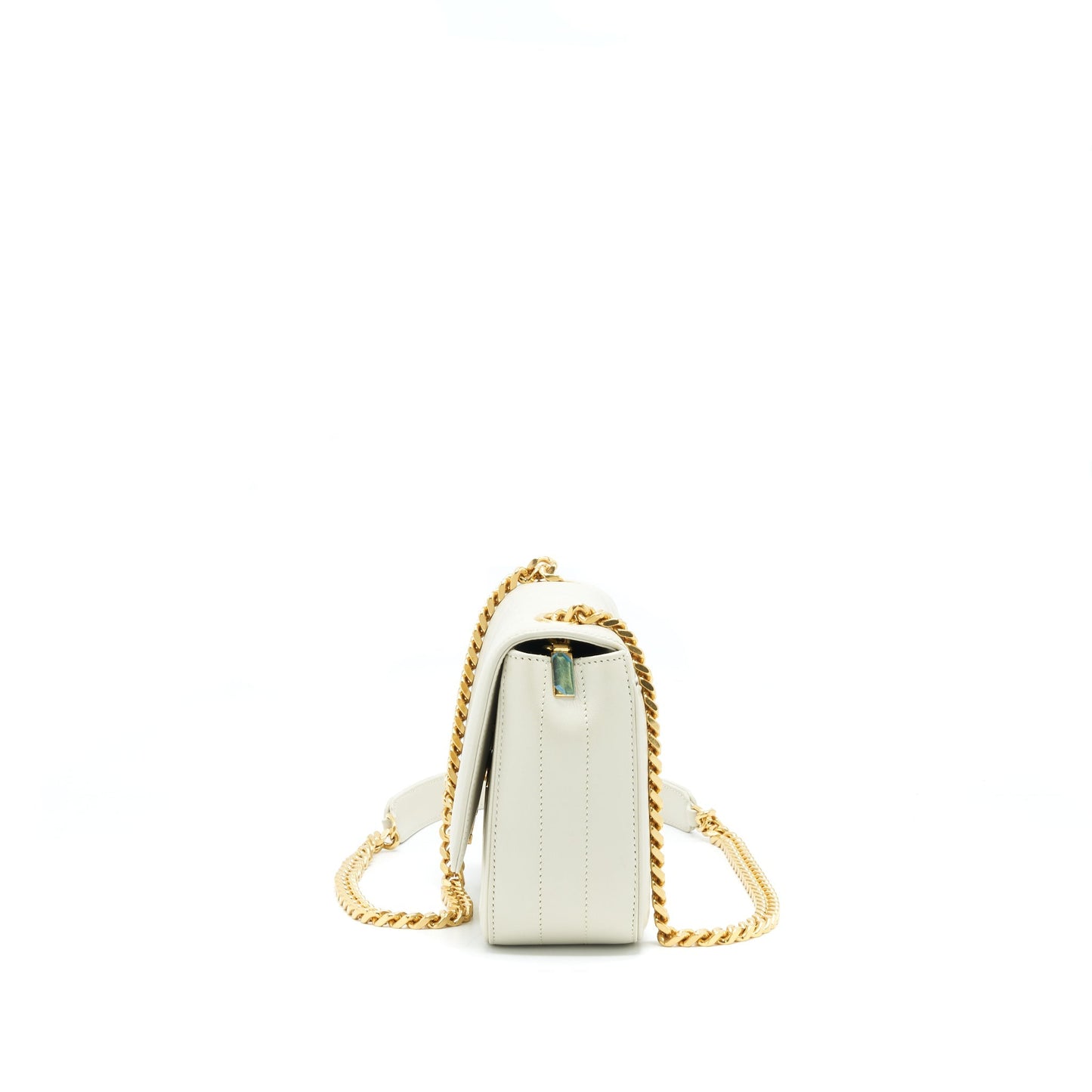 Saint Laurent Vicky Chain Purse Light Beige