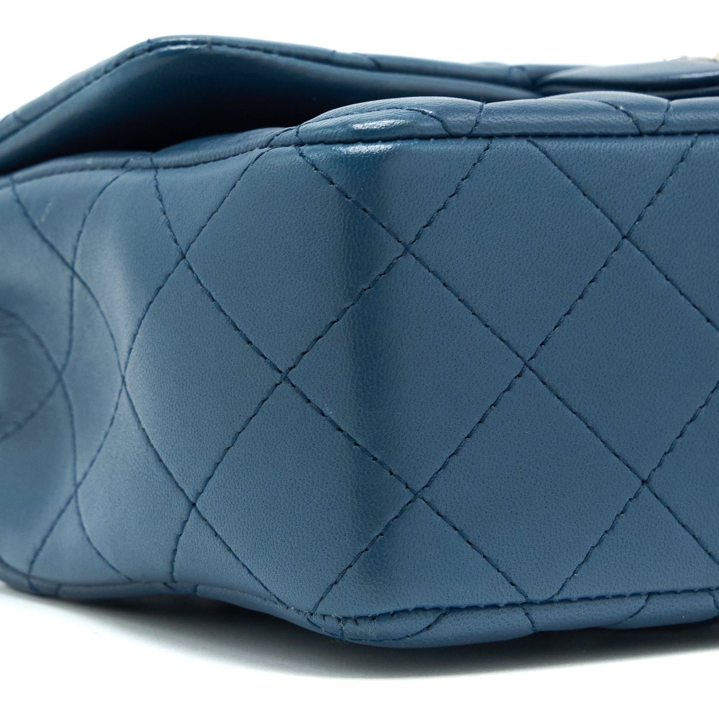 Chanel Mini Rectangular Flap Bag Lambskin Blue