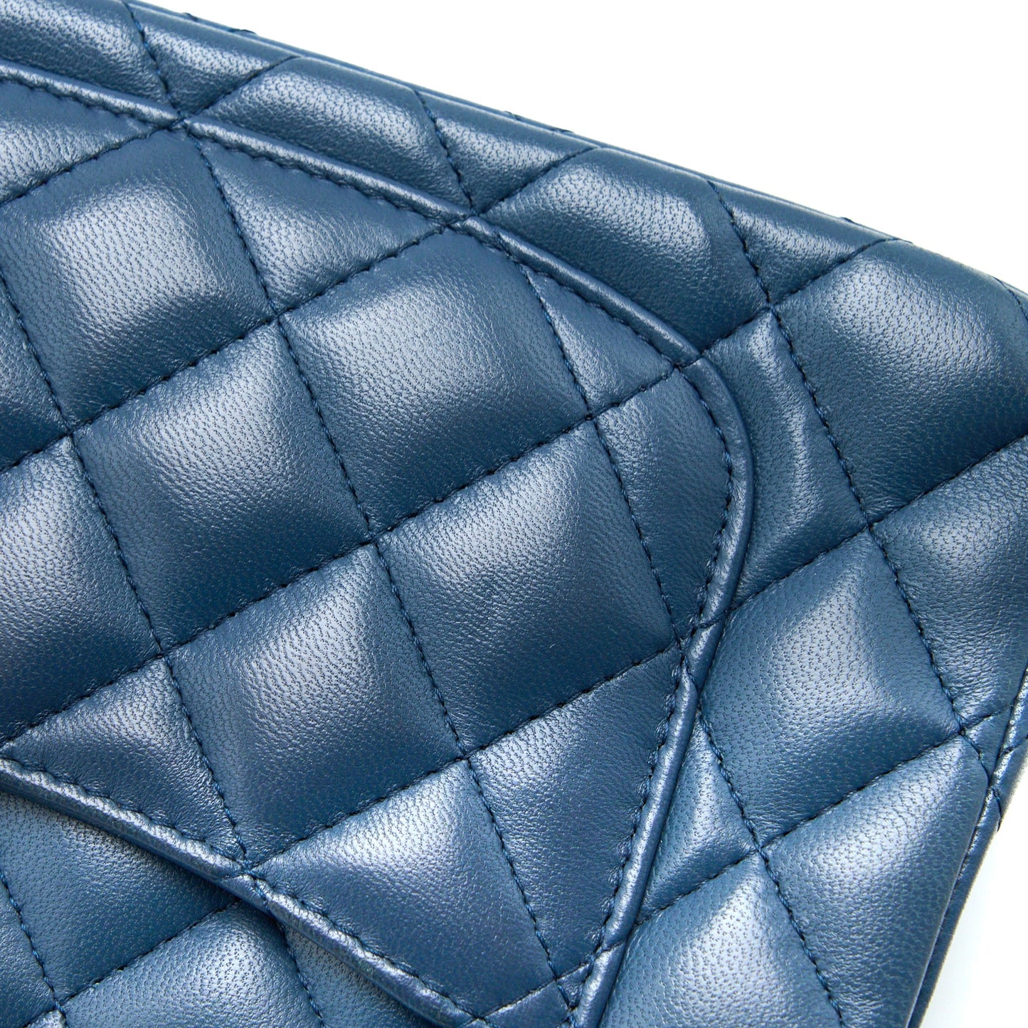 Chanel Mini Rectangular Flap Bag Lambskin Blue