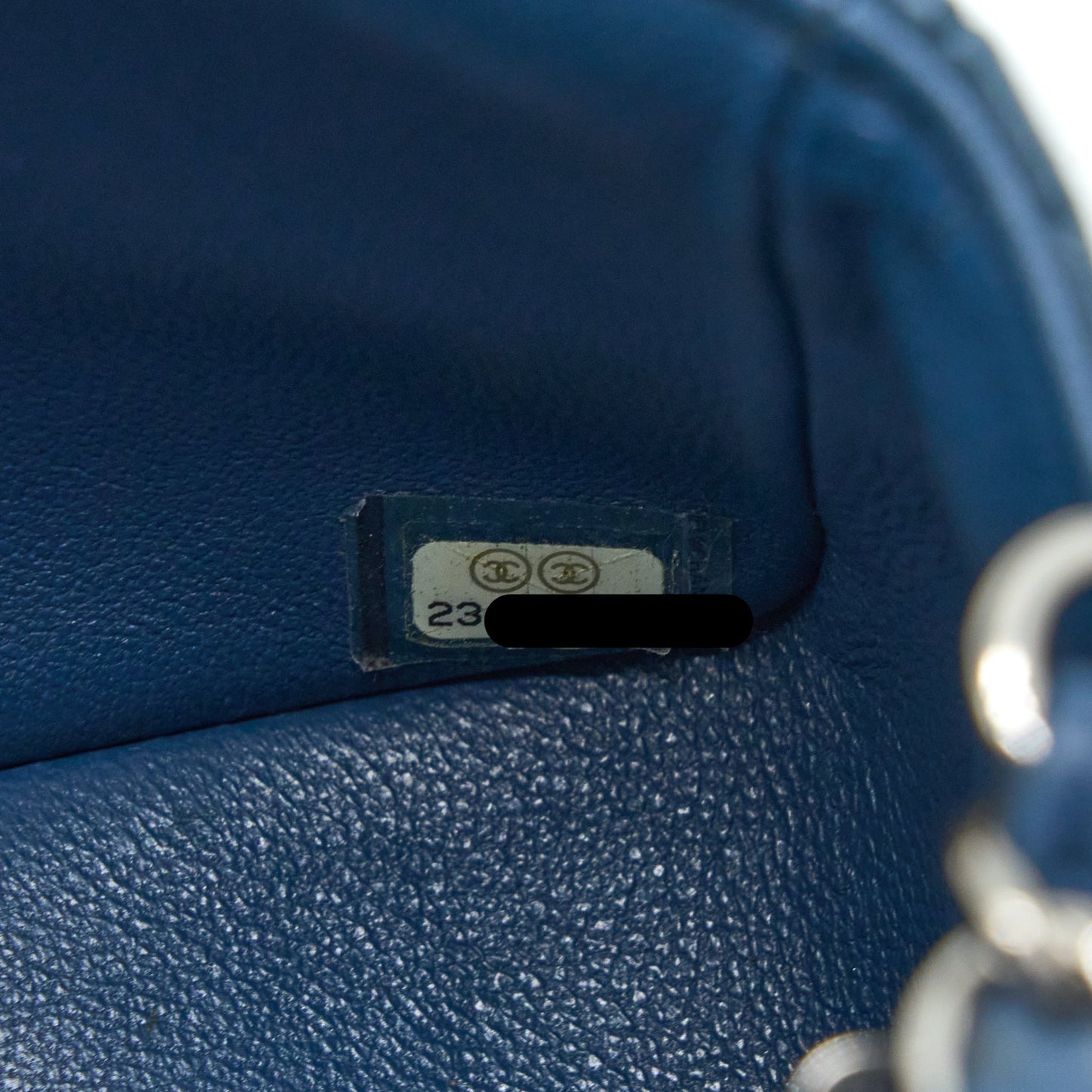 Chanel Mini Rectangular Flap Bag Lambskin Blue