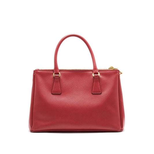 Prada Saffiano Tote Purse Red with