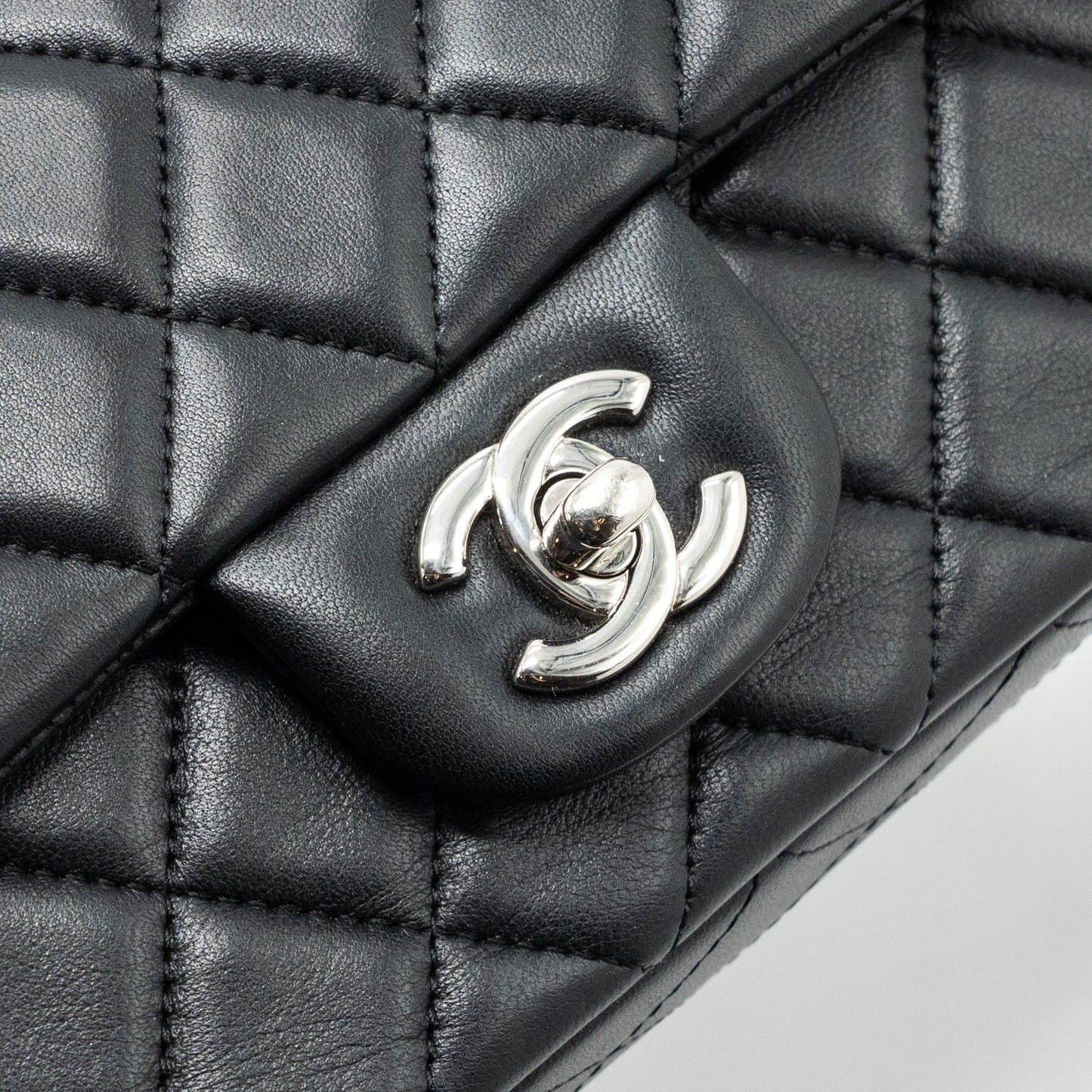 Chanel Classic Mini Rectangular Flap Bag Lambskin Black