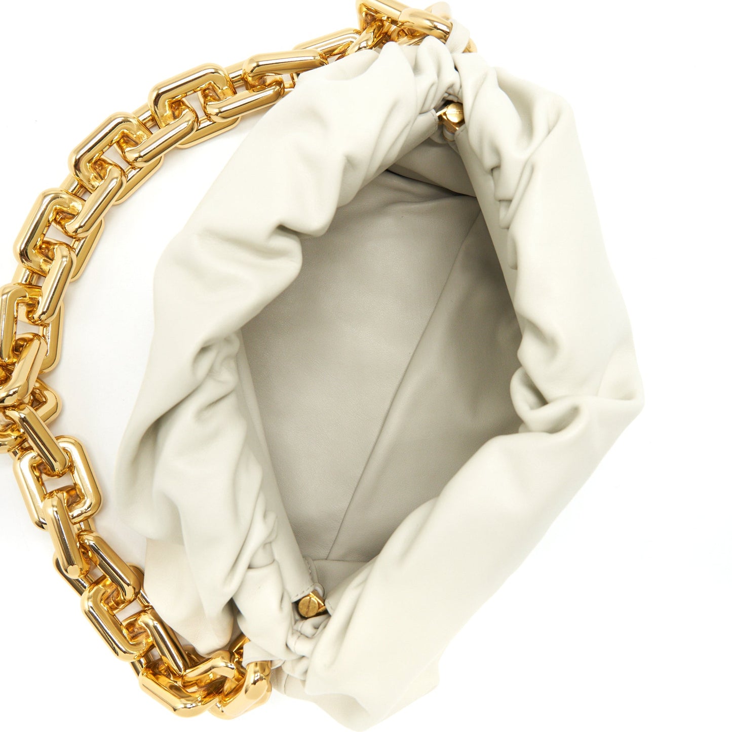 Bottega Veneta Chain Pouch Purse White