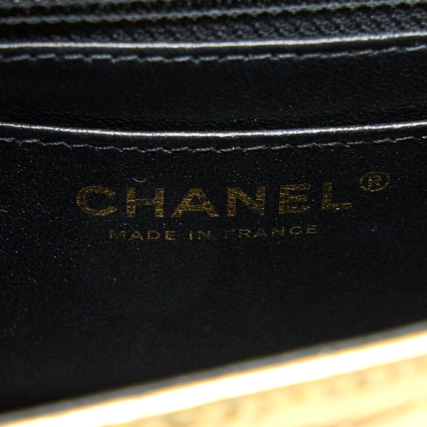 Chanel Mini Rectangular Flap Bag Croc Embossed Calfskin Gold