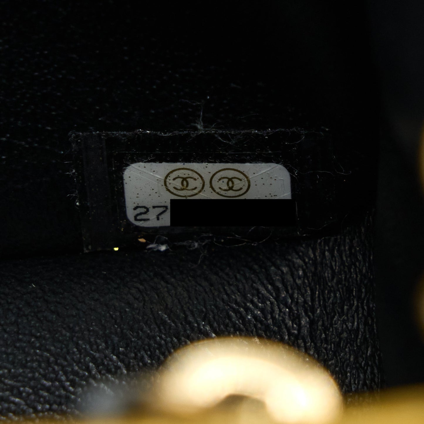 Chanel Mini Rectangular Flap Bag Croc Embossed Calfskin Gold