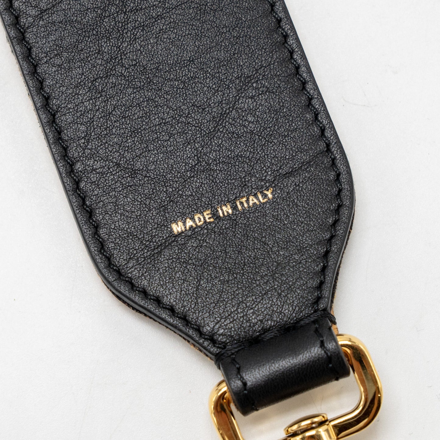 Fendi Strap You Textured-Effect Leather Shoulder Strap Brown