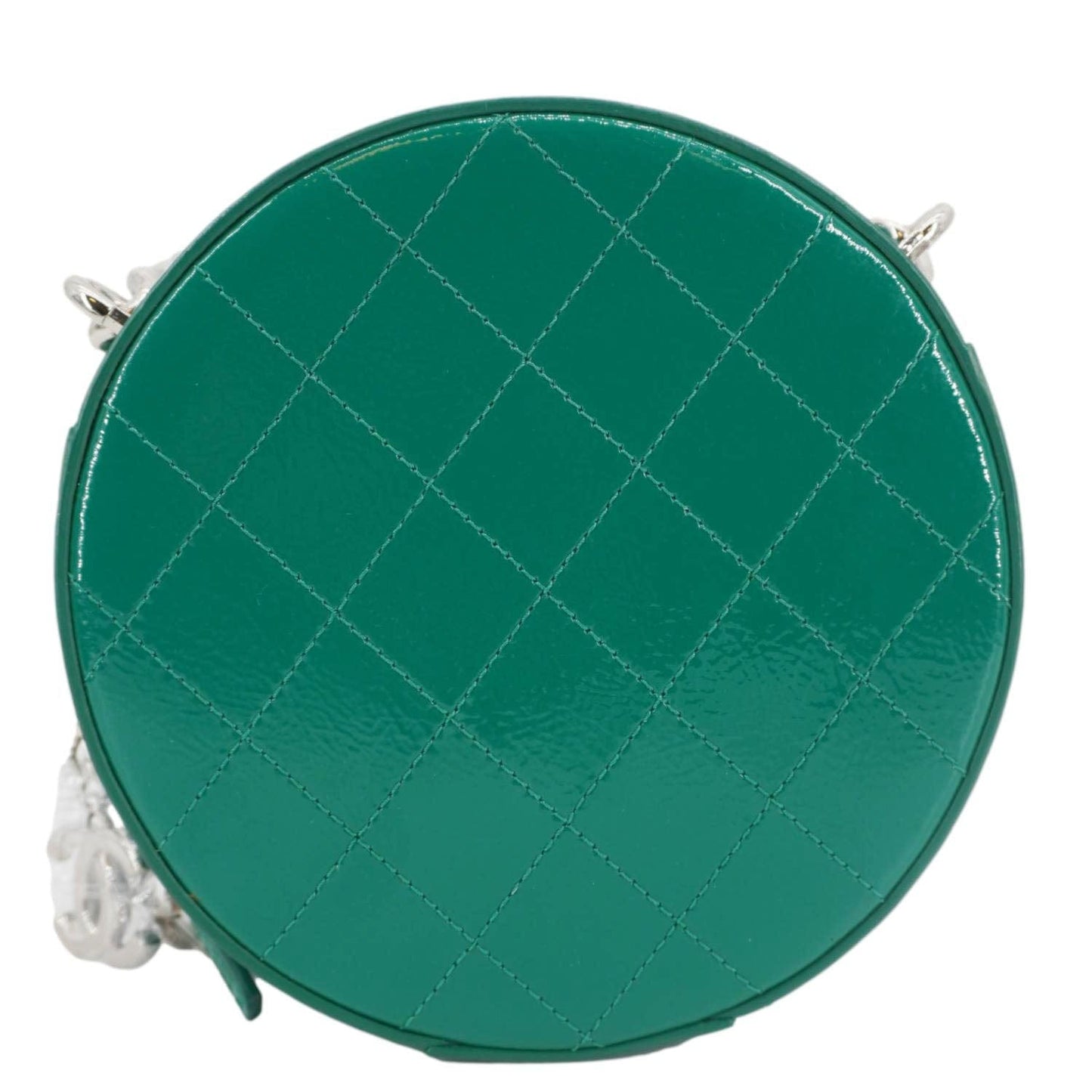 Chanel Round as Earth Patent Leather Crossbody Bag Green
