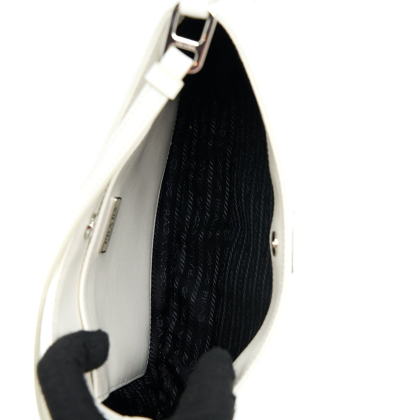 Prada Cleo Purse Calfskin White