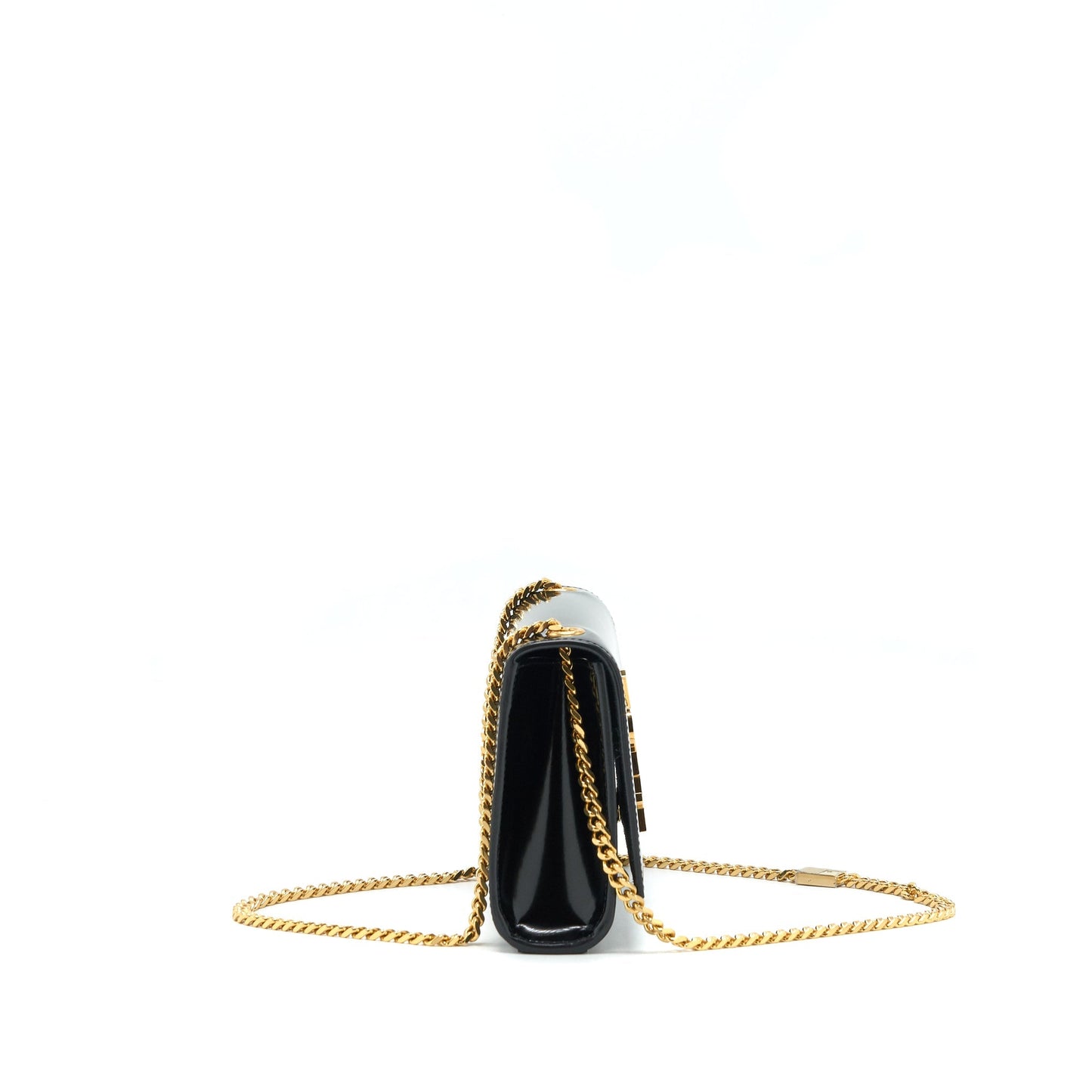 Saint Laurent Kate Flap Purse Patent Black