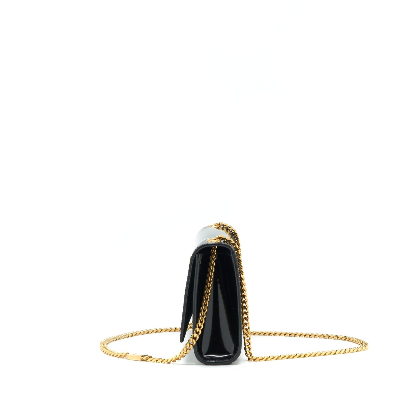 Saint Laurent Kate Flap Purse Patent Black