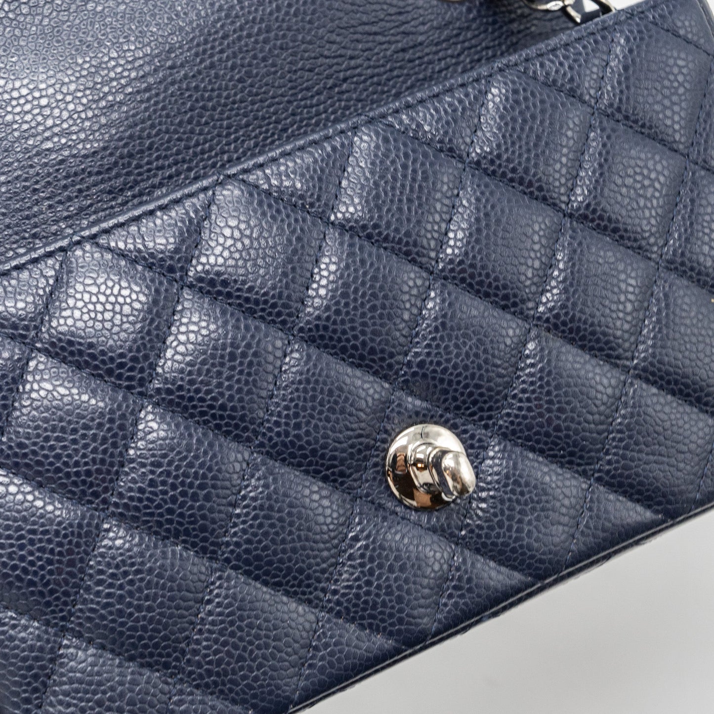 Chanel Classic Mini Rectangular Flap Bag Caviar Navy