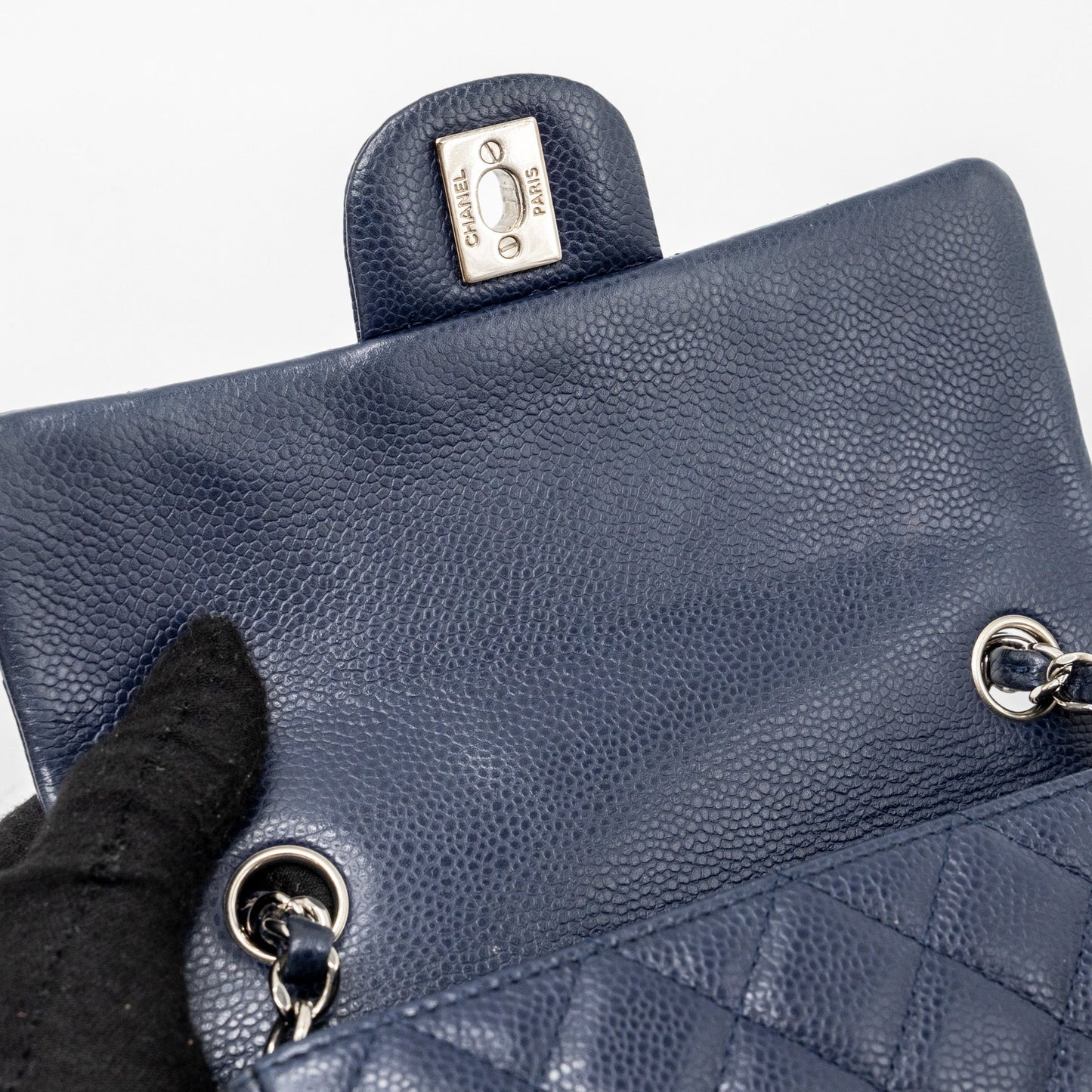 Chanel Classic Mini Rectangular Flap Bag Caviar Navy