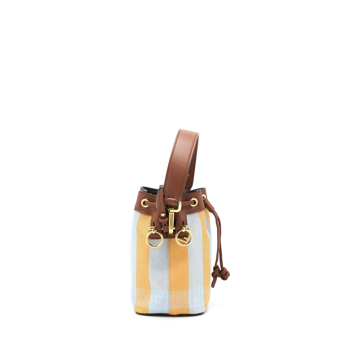 Fendi Mini Mon Tresor Bucket Purse yellow and light blue