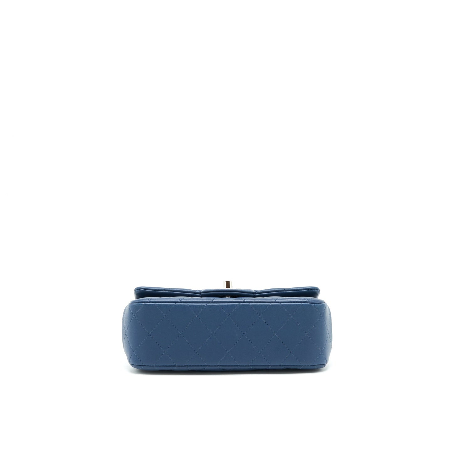 Chanel Mini Rectangular Flap Bag Lambskin Navy Blue