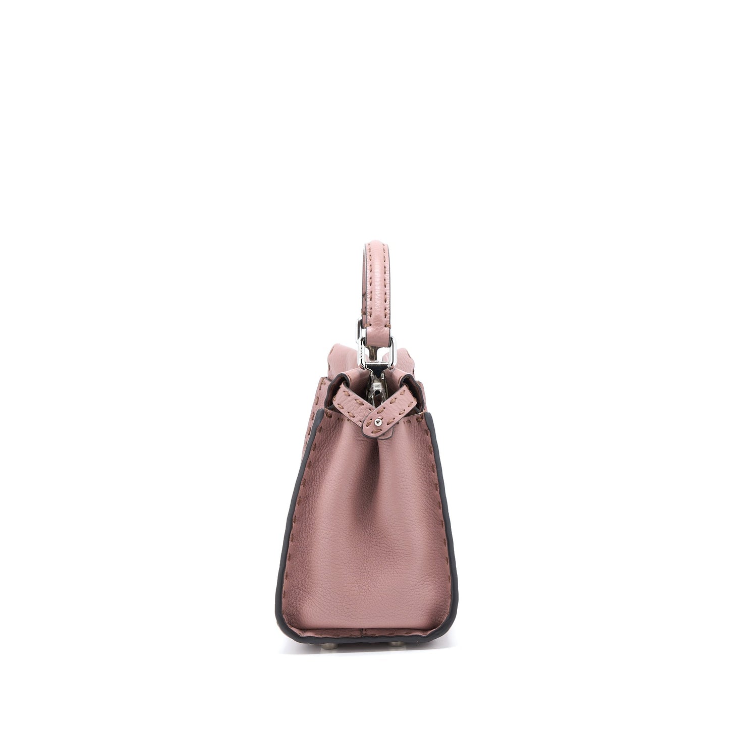 Fendi Mini Peekaboo Grained Calfskin Pink