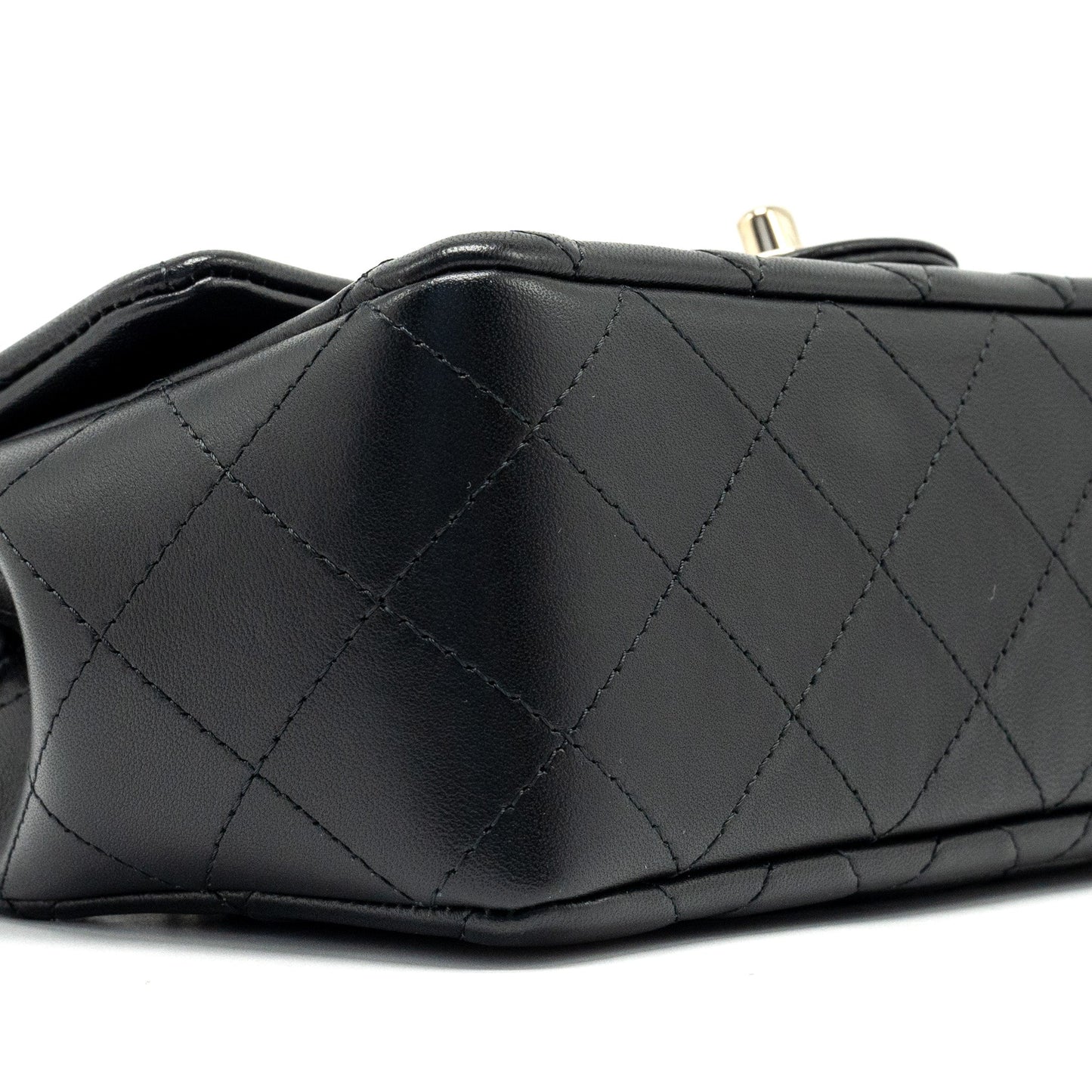 Chanel Mini Rectangular Flap Bag Lambskin Black L