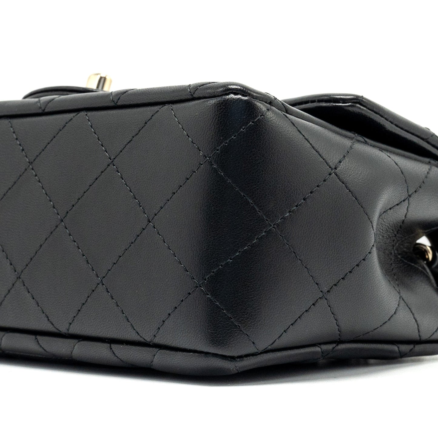 Chanel Mini Rectangular Flap Bag Lambskin Black L